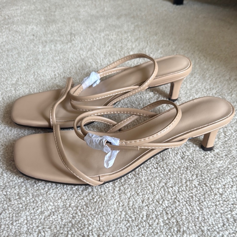 Khaite vibe Elegant Tan Strappy Sandals